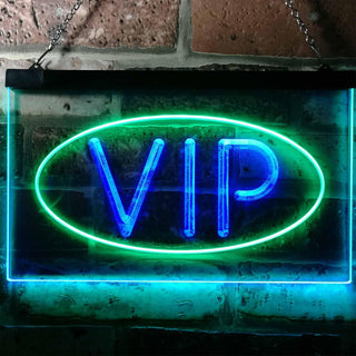 ADVPRO VIP Only Room Man Cave Bar Club Pub Dual Color LED Neon Sign st6-i0748 - Green & Blue