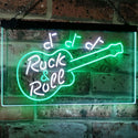 ADVPRO Guitar Rock & Roll Music Band Room Note Dual Color LED Neon Sign st6-i0763 - White & Green