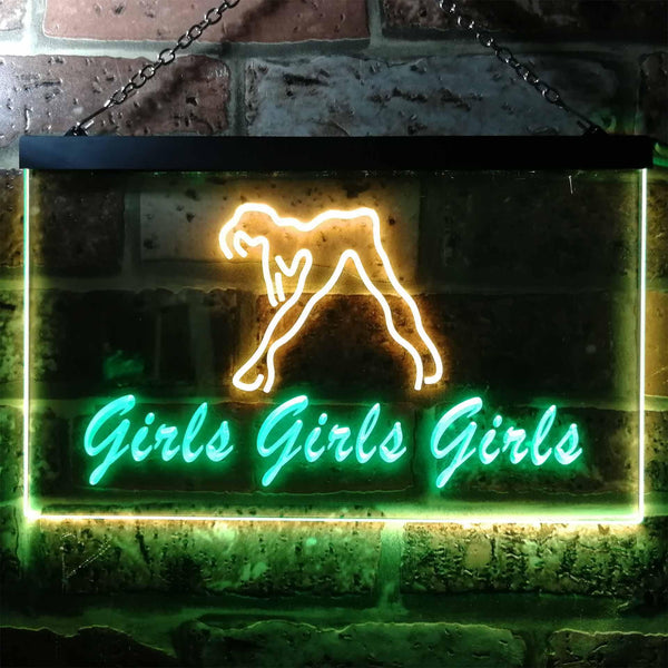 ADVPRO Girls Night Club Bar Beer Wine Illuminated Dual Color LED Neon Sign st6-i0767 - Green & Yellow
