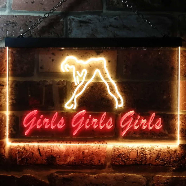 ADVPRO Girls Night Club Bar Beer Wine Illuminated Dual Color LED Neon Sign st6-i0767 - Red & Yellow