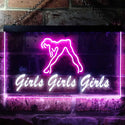 ADVPRO Girls Night Club Bar Beer Wine Illuminated Dual Color LED Neon Sign st6-i0767 - White & Purple