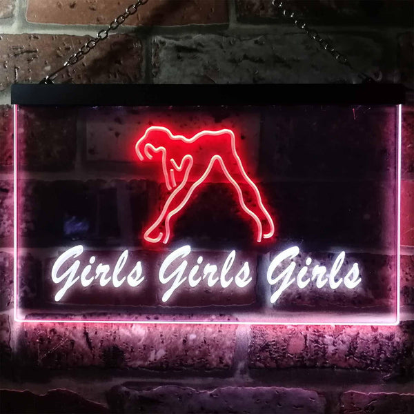 ADVPRO Girls Night Club Bar Beer Wine Illuminated Dual Color LED Neon Sign st6-i0767 - White & Red