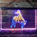 ADVPRO Western Cowboy Bull Rider Bar Illuminated Dual Color LED Neon Sign st6-i0781 - Blue & Yellow