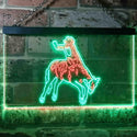 ADVPRO Western Cowboy Bull Rider Bar Illuminated Dual Color LED Neon Sign st6-i0781 - Green & Red