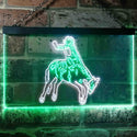 ADVPRO Western Cowboy Bull Rider Bar Illuminated Dual Color LED Neon Sign st6-i0781 - White & Green