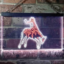 ADVPRO Western Cowboy Bull Rider Bar Illuminated Dual Color LED Neon Sign st6-i0781 - White & Orange