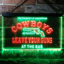 ADVPRO Cowboys Leave Guns Bar Beer Illuminated Dual Color LED Neon Sign st6-i0783 - Green & Red