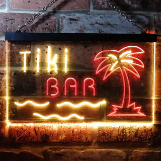 ADVPRO Tiki Bar Palm Tree Island Illuminated Dual Color LED Neon Sign st6-i0787 - Red & Yellow