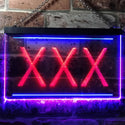 ADVPRO XXX Adult Rated Movie Illuminated Dual Color LED Neon Sign st6-i0791 - Blue & Red