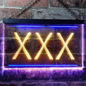 ADVPRO XXX Adult Rated Movie Illuminated Dual Color LED Neon Sign st6-i0791 - Blue & Yellow