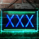 ADVPRO XXX Adult Rated Movie Illuminated Dual Color LED Neon Sign st6-i0791 - Green & Blue