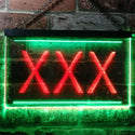 ADVPRO XXX Adult Rated Movie Illuminated Dual Color LED Neon Sign st6-i0791 - Green & Red