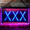 ADVPRO XXX Adult Rated Movie Illuminated Dual Color LED Neon Sign st6-i0791 - Red & Blue