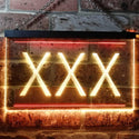 ADVPRO XXX Adult Rated Movie Illuminated Dual Color LED Neon Sign st6-i0791 - Red & Yellow
