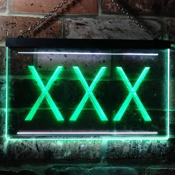 ADVPRO XXX Adult Rated Movie Illuminated Dual Color LED Neon Sign st6-i0791 - White & Green