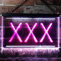 ADVPRO XXX Adult Rated Movie Illuminated Dual Color LED Neon Sign st6-i0791 - White & Purple