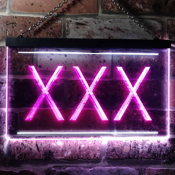 ADVPRO XXX Adult Rated Movie Illuminated Dual Color LED Neon Sign st6-i0791 - White & Purple