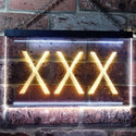 ADVPRO XXX Adult Rated Movie Illuminated Dual Color LED Neon Sign st6-i0791 - White & Yellow