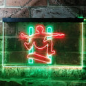 ADVPRO Skateboard Jump Game Room Illuminated Dual Color LED Neon Sign st6-i0794 - Green & Red