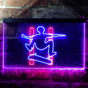 ADVPRO Skateboard Jump Game Room Illuminated Dual Color LED Neon Sign st6-i0794 - Red & Blue