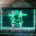 ADVPRO Skateboard Jump Game Room Illuminated Dual Color LED Neon Sign st6-i0794 - White & Green