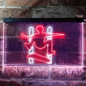 ADVPRO Skateboard Jump Game Room Illuminated Dual Color LED Neon Sign st6-i0794 - White & Red