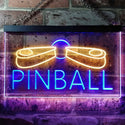 ADVPRO Pinball Machine Game Room Illuminated Dual Color LED Neon Sign st6-i0797 - Blue & Yellow