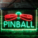 ADVPRO Pinball Machine Game Room Illuminated Dual Color LED Neon Sign st6-i0797 - Green & Red