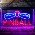 ADVPRO Pinball Machine Game Room Illuminated Dual Color LED Neon Sign st6-i0797 - Red & Blue