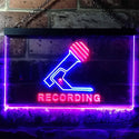 ADVPRO Recording Studio On Air Illuminated Dual Color LED Neon Sign st6-i0799 - Blue & Red