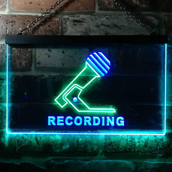 ADVPRO Recording Studio On Air Illuminated Dual Color LED Neon Sign st6-i0799 - Green & Blue