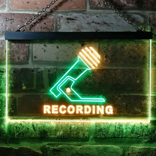 ADVPRO Recording Studio On Air Illuminated Dual Color LED Neon Sign st6-i0799 - Green & Yellow