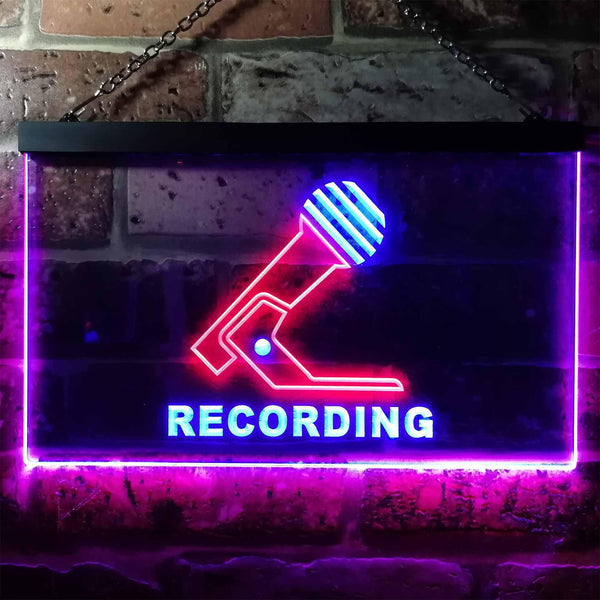 ADVPRO Recording Studio On Air Illuminated Dual Color LED Neon Sign st6-i0799 - Red & Blue