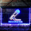ADVPRO Recording Studio On Air Illuminated Dual Color LED Neon Sign st6-i0799 - White & Blue