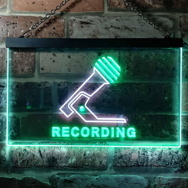 ADVPRO Recording Studio On Air Illuminated Dual Color LED Neon Sign st6-i0799 - White & Green
