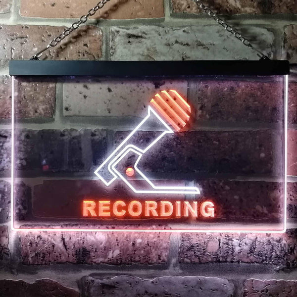 ADVPRO Recording Studio On Air Illuminated Dual Color LED Neon Sign st6-i0799 - White & Orange