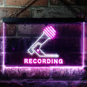ADVPRO Recording Studio On Air Illuminated Dual Color LED Neon Sign st6-i0799 - White & Purple