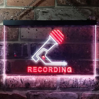 ADVPRO Recording Studio On Air Illuminated Dual Color LED Neon Sign st6-i0799 - White & Red