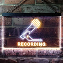 ADVPRO Recording Studio On Air Illuminated Dual Color LED Neon Sign st6-i0799 - White & Yellow