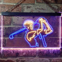 ADVPRO Golf Club Lover Golfer Gift Illuminated Dual Color LED Neon Sign st6-i0802 - Blue & Yellow