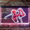 ADVPRO Golf Club Lover Golfer Gift Illuminated Dual Color LED Neon Sign st6-i0802 - White & Red