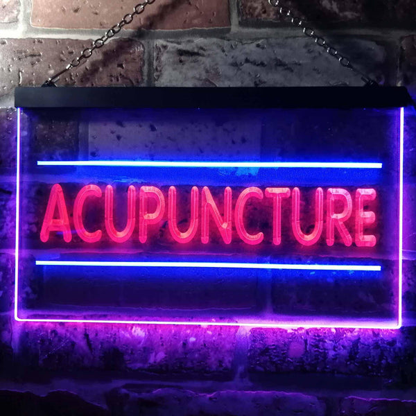 ADVPRO Acupuncture Center Treatment Illuminated Dual Color LED Neon Sign st6-i0807 - Blue & Red