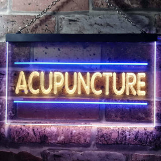 ADVPRO Acupuncture Center Treatment Illuminated Dual Color LED Neon Sign st6-i0807 - Blue & Yellow