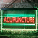ADVPRO Acupuncture Center Treatment Illuminated Dual Color LED Neon Sign st6-i0807 - Green & Red