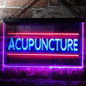 ADVPRO Acupuncture Center Treatment Illuminated Dual Color LED Neon Sign st6-i0807 - Red & Blue