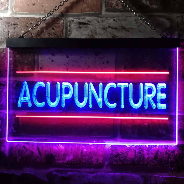 ADVPRO Acupuncture Center Treatment Illuminated Dual Color LED Neon Sign st6-i0807 - Red & Blue