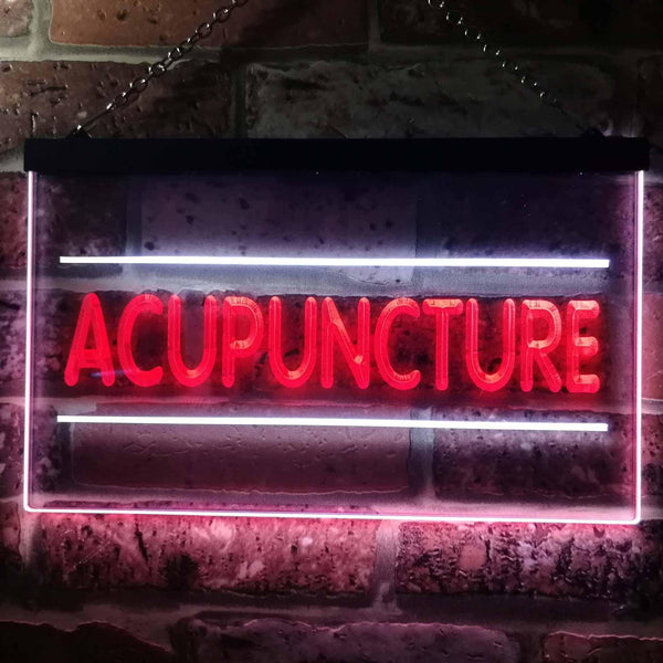 ADVPRO Acupuncture Center Treatment Illuminated Dual Color LED Neon Sign st6-i0807 - White & Red