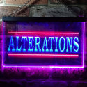 ADVPRO Alterations Services Dry Clean Illuminated Dual Color LED Neon Sign st6-i0809 - Red & Blue