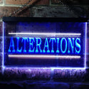 ADVPRO Alterations Services Dry Clean Illuminated Dual Color LED Neon Sign st6-i0809 - White & Blue