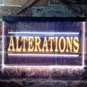 ADVPRO Alterations Services Dry Clean Illuminated Dual Color LED Neon Sign st6-i0809 - White & Yellow